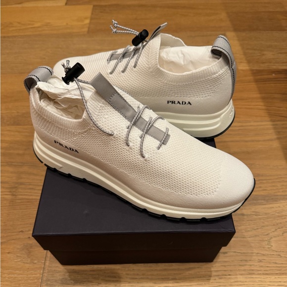 Prada Prax 01 sock sneakers. Brand new. Never worn w/ box. Color- white. Size 9 - Picture 1 of 10